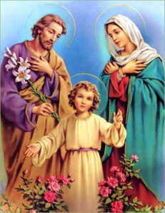 Sagrada Família: São José, Menino Jesus e Maria, Mãe de Deus